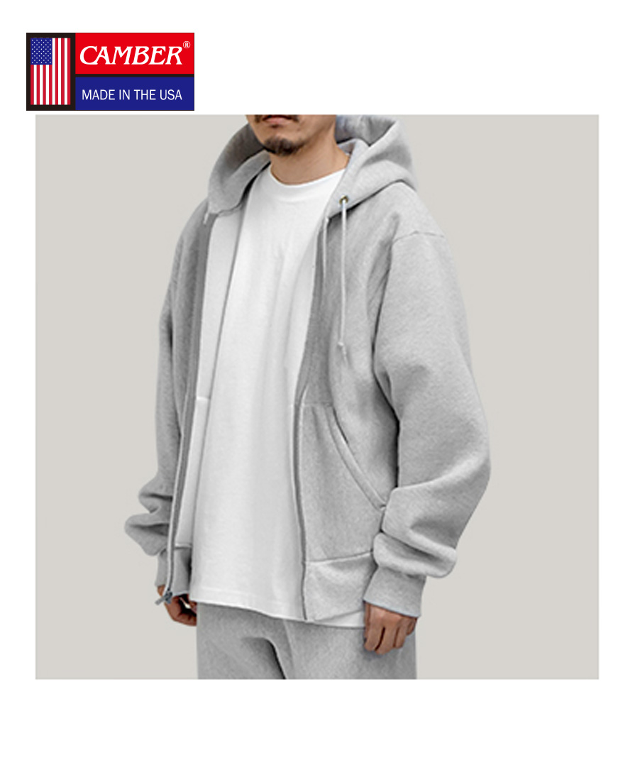 CAMBER(キャンバー）フルジップパーカー【231】｜無地パーカー激安卸