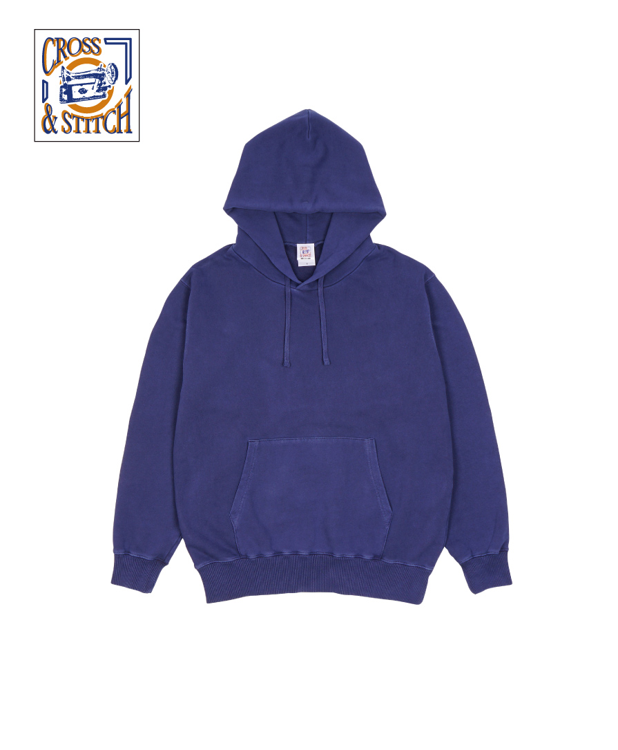 ピグメントP/Oパーカー(CROSS&STITCH)-無地パーカー激安卸専門オレンジ