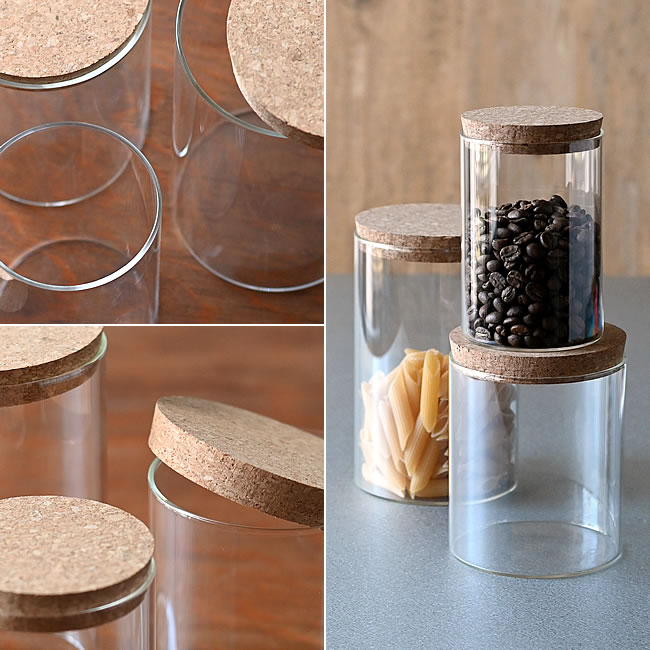 コルクリッド ガラスキャニスター | ゼネラルストア オルネ