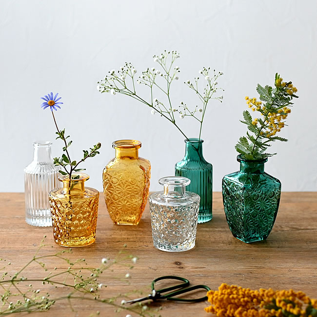 Verrerie Michel ヴェルリーミシェル 硝子の花瓶 フラワーベース