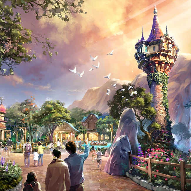 塔の上のラプンツェル』の世界が広がる「ラプンツェルの森」の全貌が