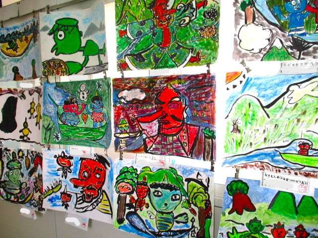 3年お話の絵 ついに完成！！「9匹の小おに」