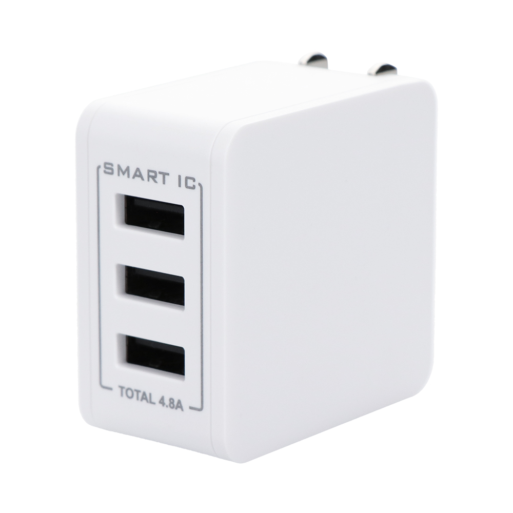 最大3台同時にかしこく充電 USB Type-A×3ポートAC充電器 CS-ACU348AS