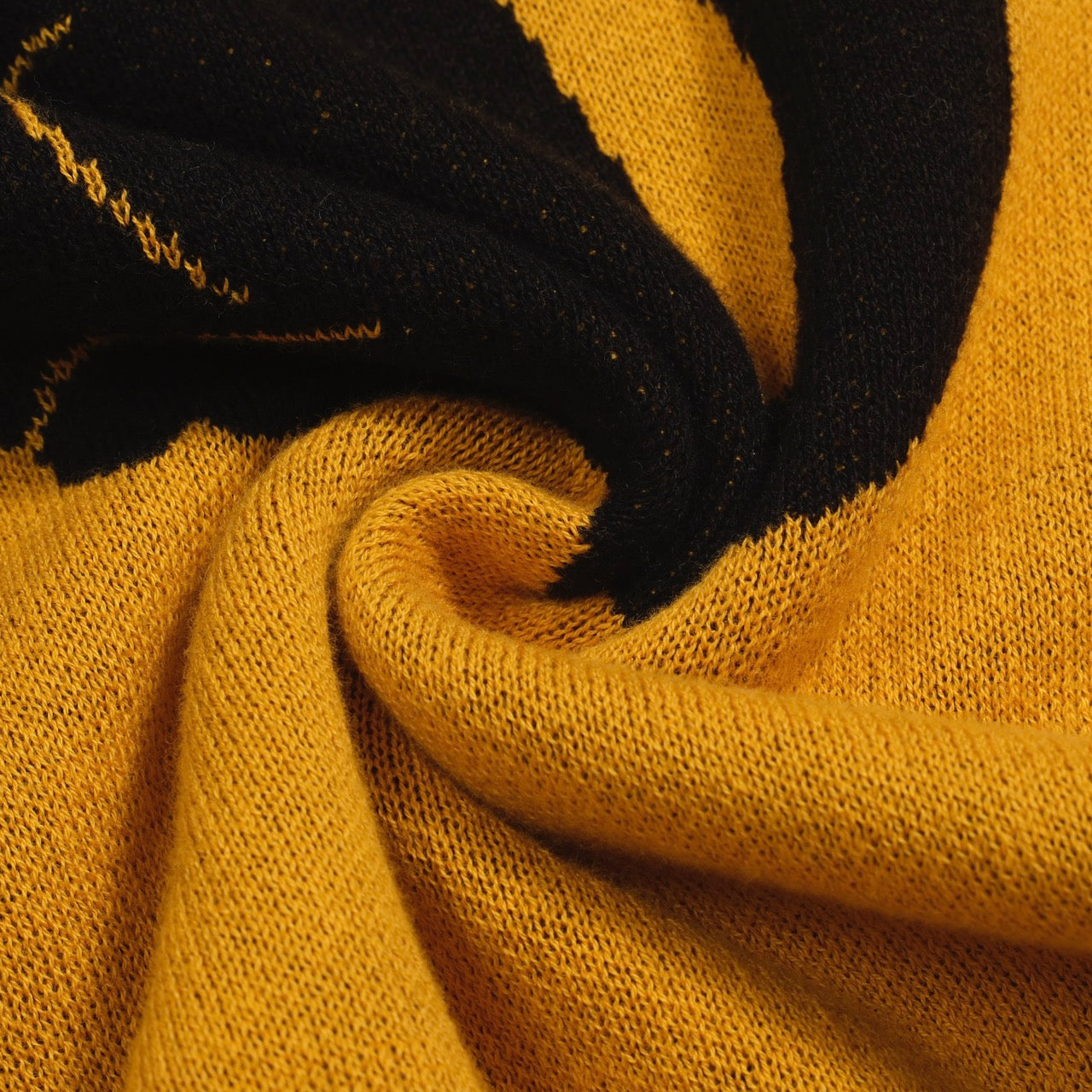 Women's yellow cat floral vintage jacquard knit T-shirt – OXKnit