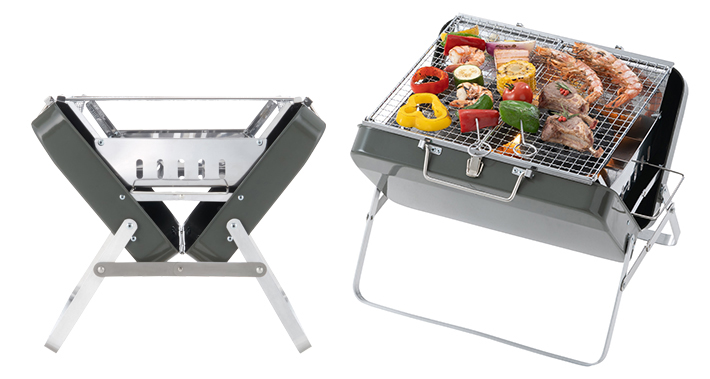 開いてセットするだけ！アタッシュケース型グリル“グリルアタッシュ”3