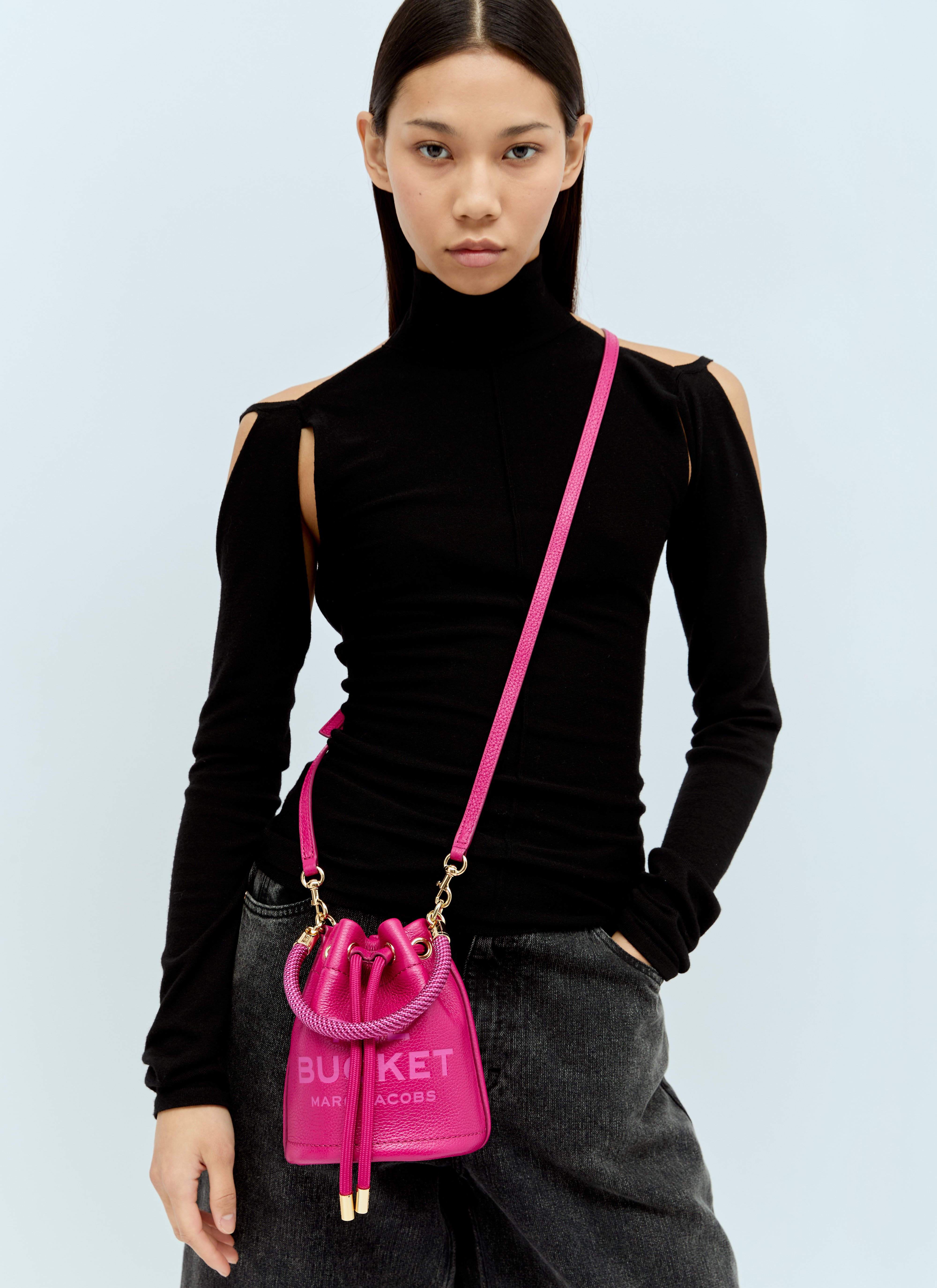 Marc Jacobs Women's' The Leather Mini Bucket Bag in Pink | LN-CC®