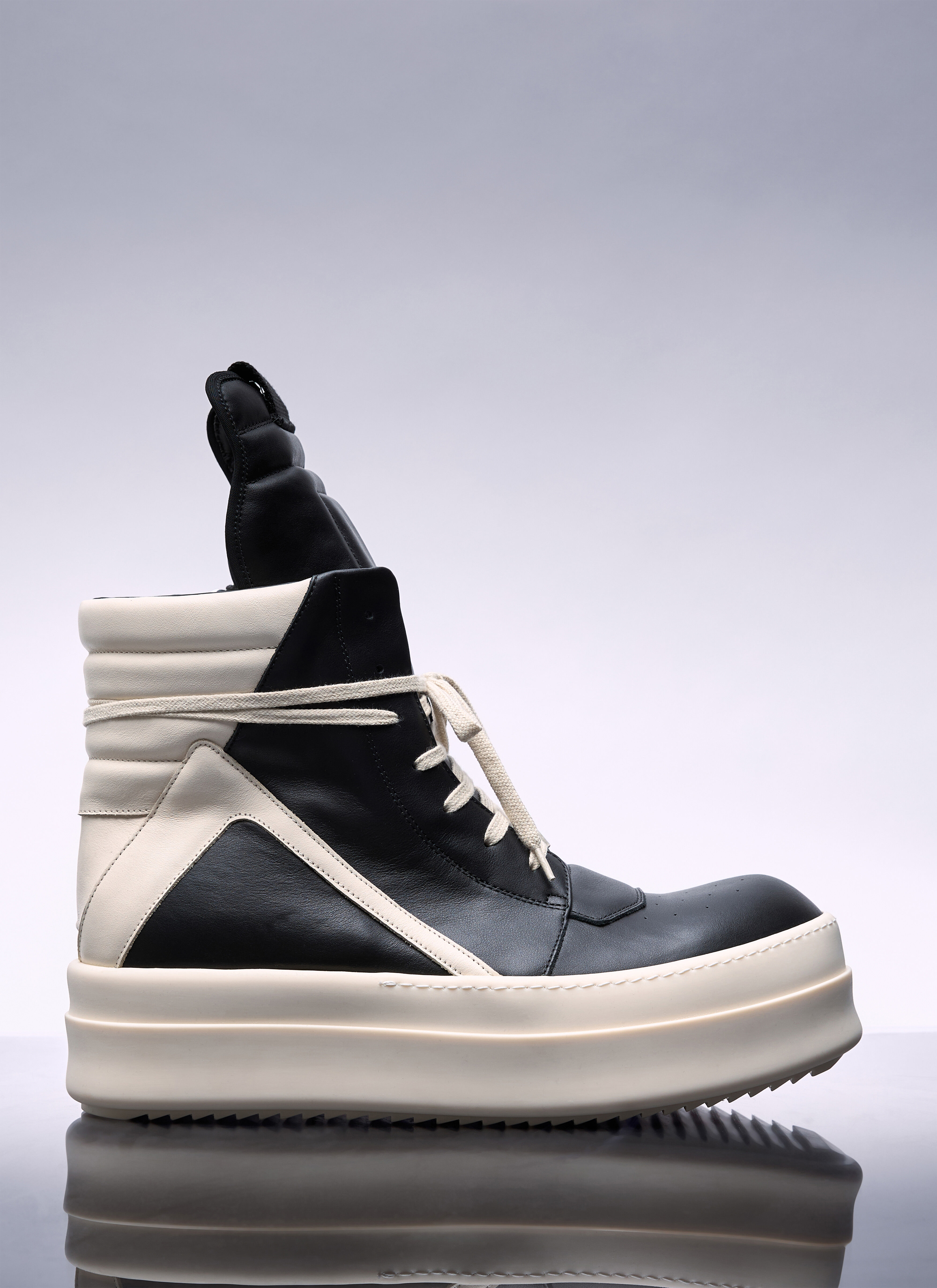 Rick Owens Men's' Mega Bumper Geobasket Sneakers in Black | LN-CC®