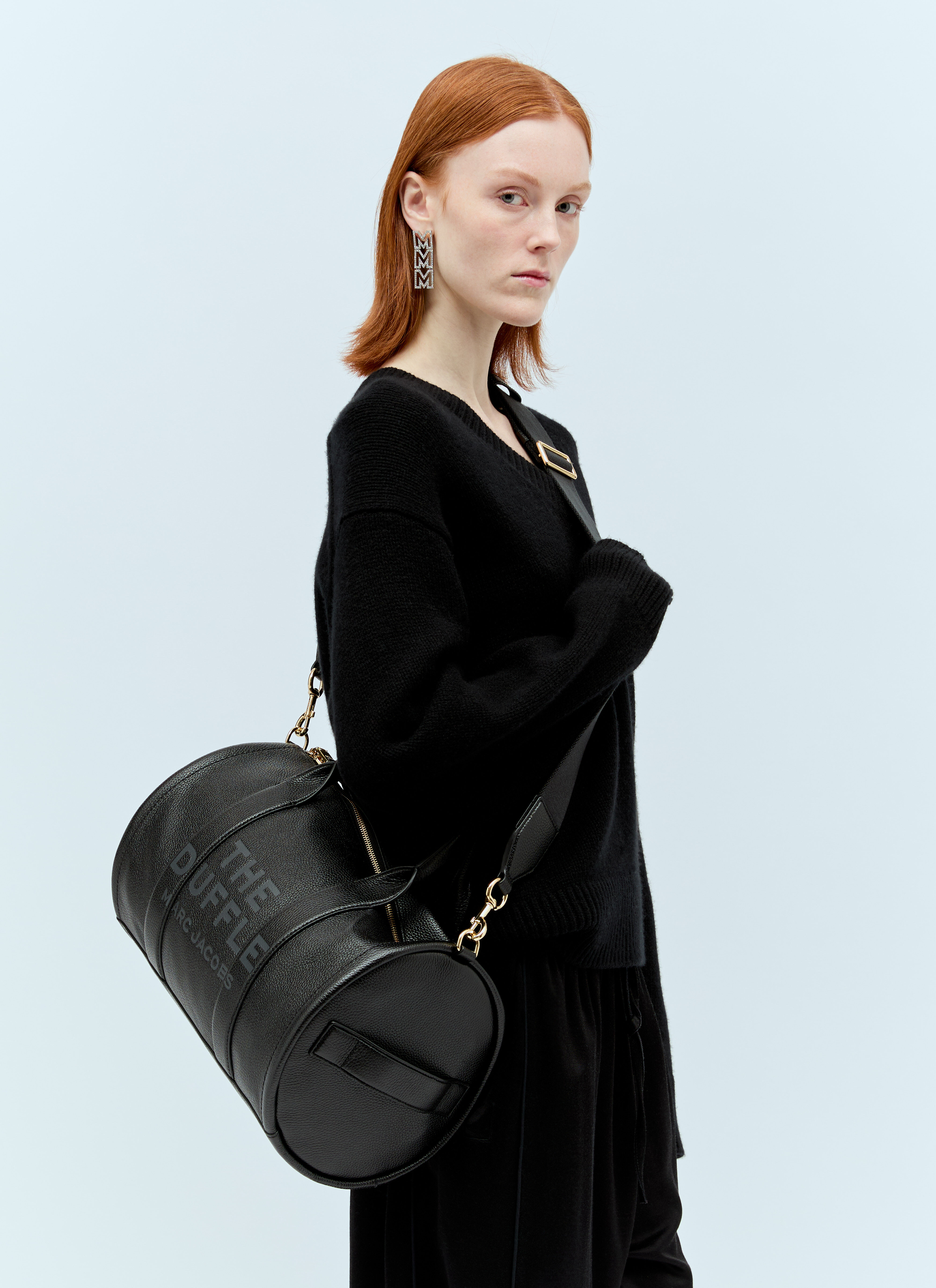 Marc Jacobs Women's' The Leather Large Duffel Bag in Black | LN-CC®