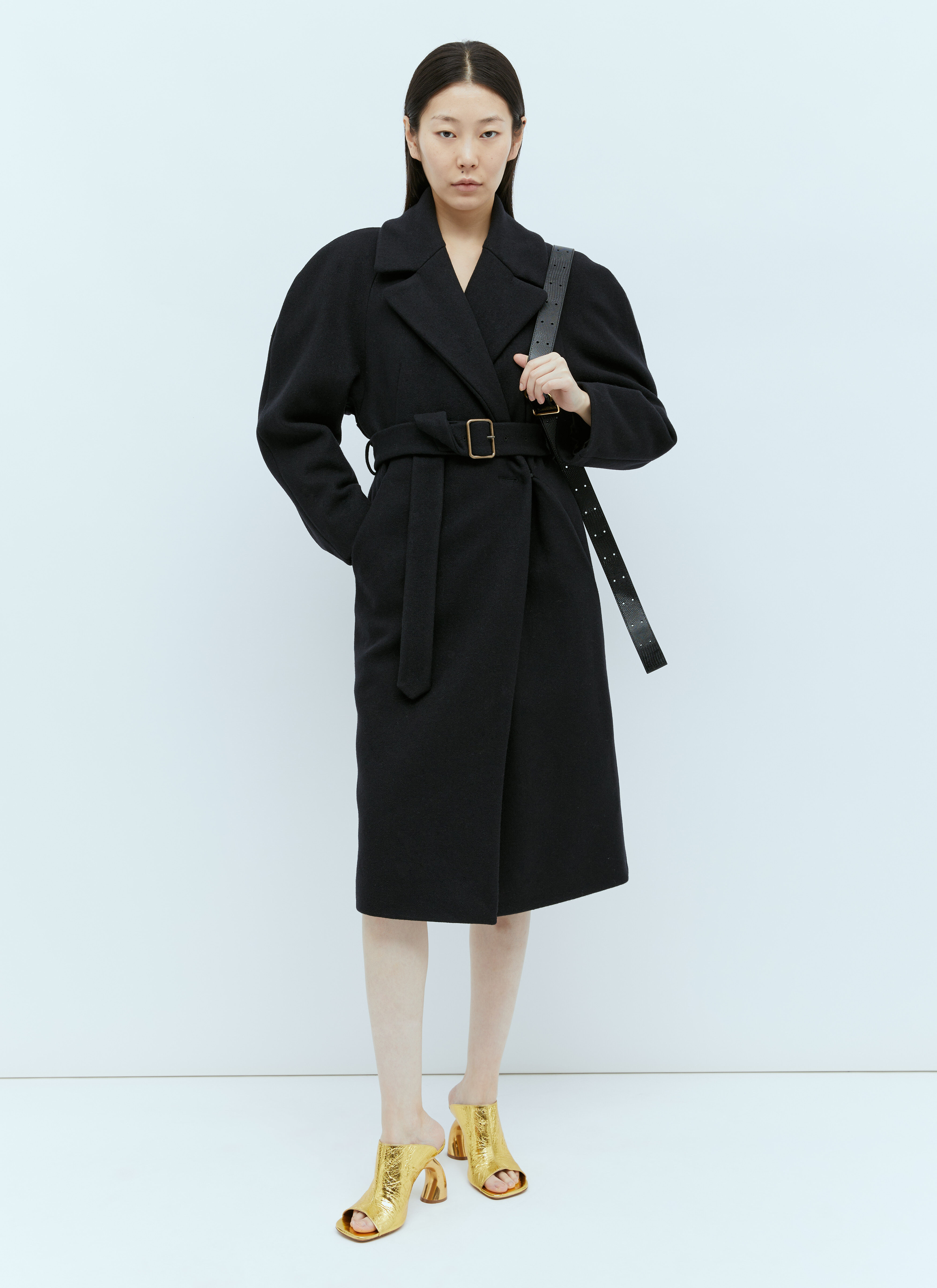 Dries Van Noten Women's' Wool Belted Coat in Black | LN-CC®