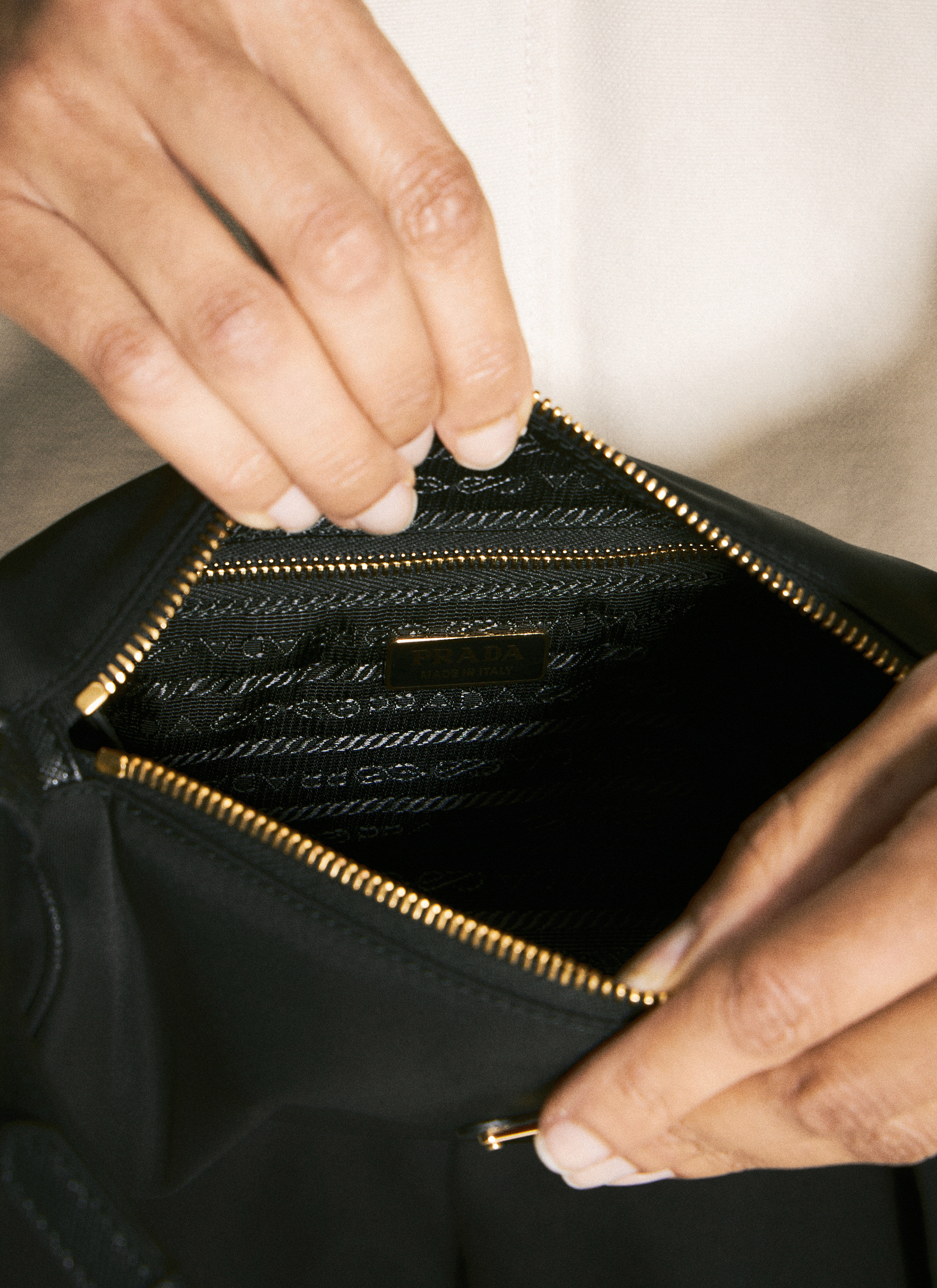 Prada Women's' Re-Nylon Shoulder Pouch in Black | LN-CC®