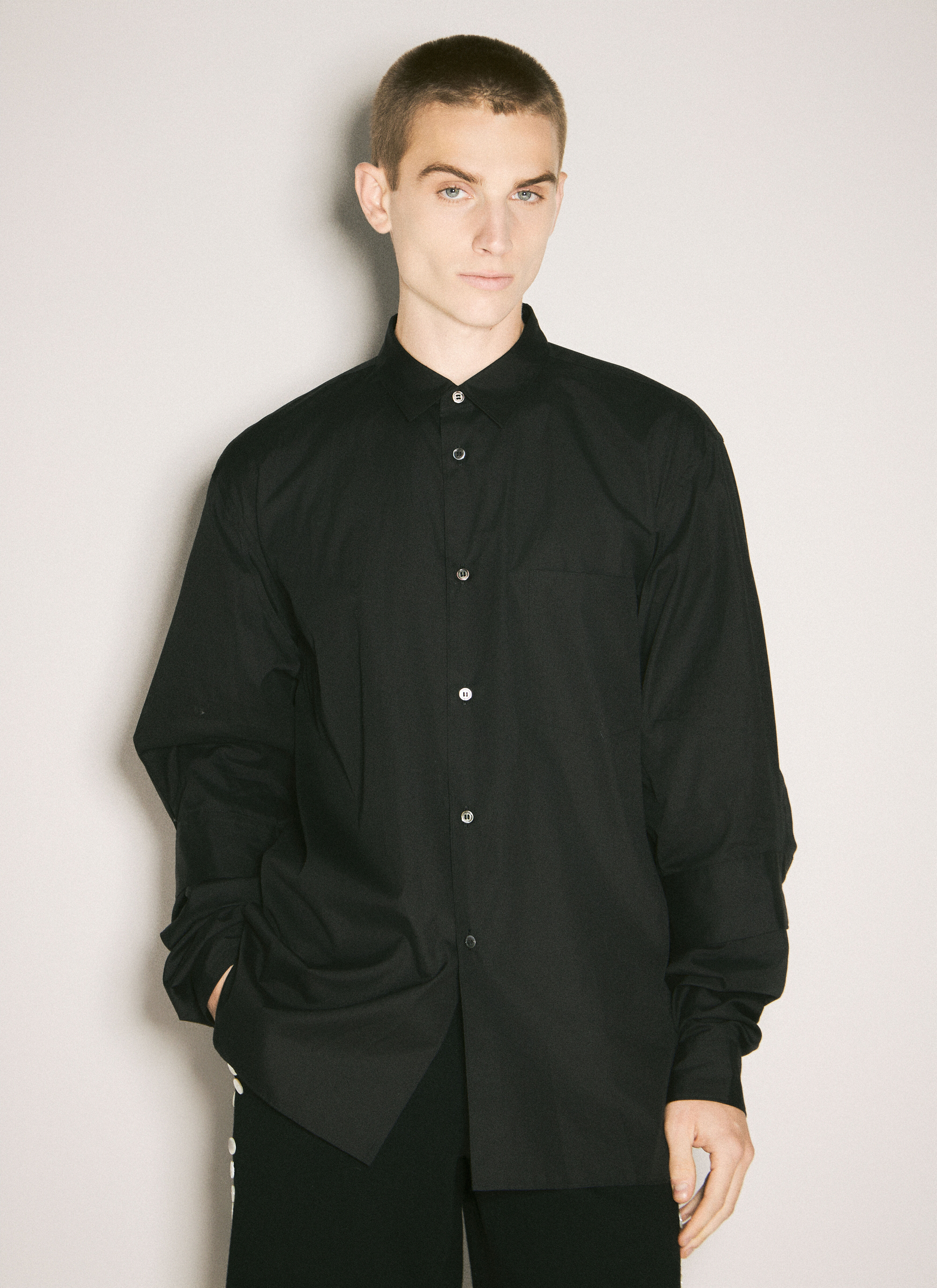 Comme des Garçons Homme Plus Men's' Double-Sleeves Shirt in Black