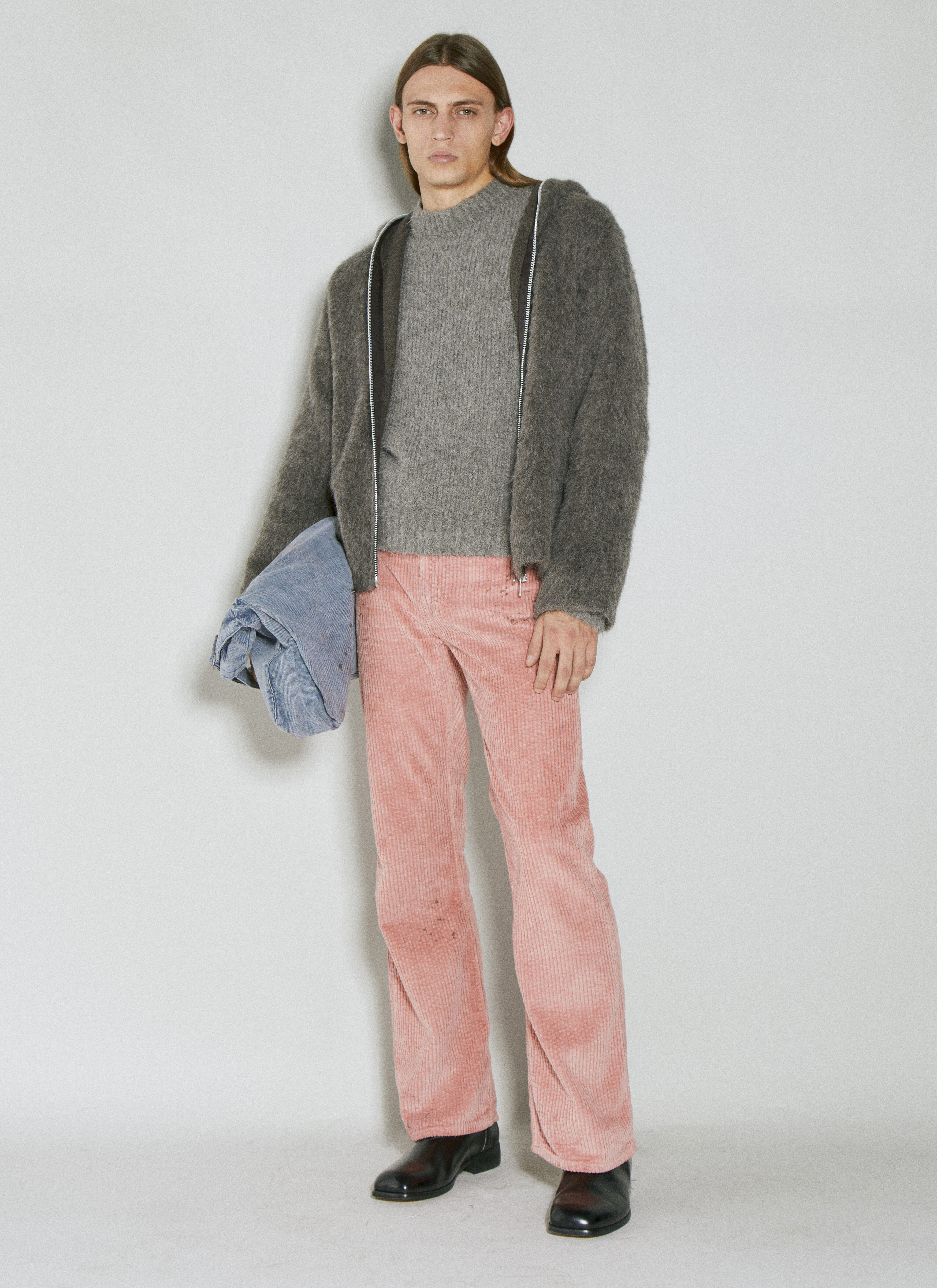 Our Legacy Men's' Full Zip Hooded Cardigan in Grey | LN-CC®