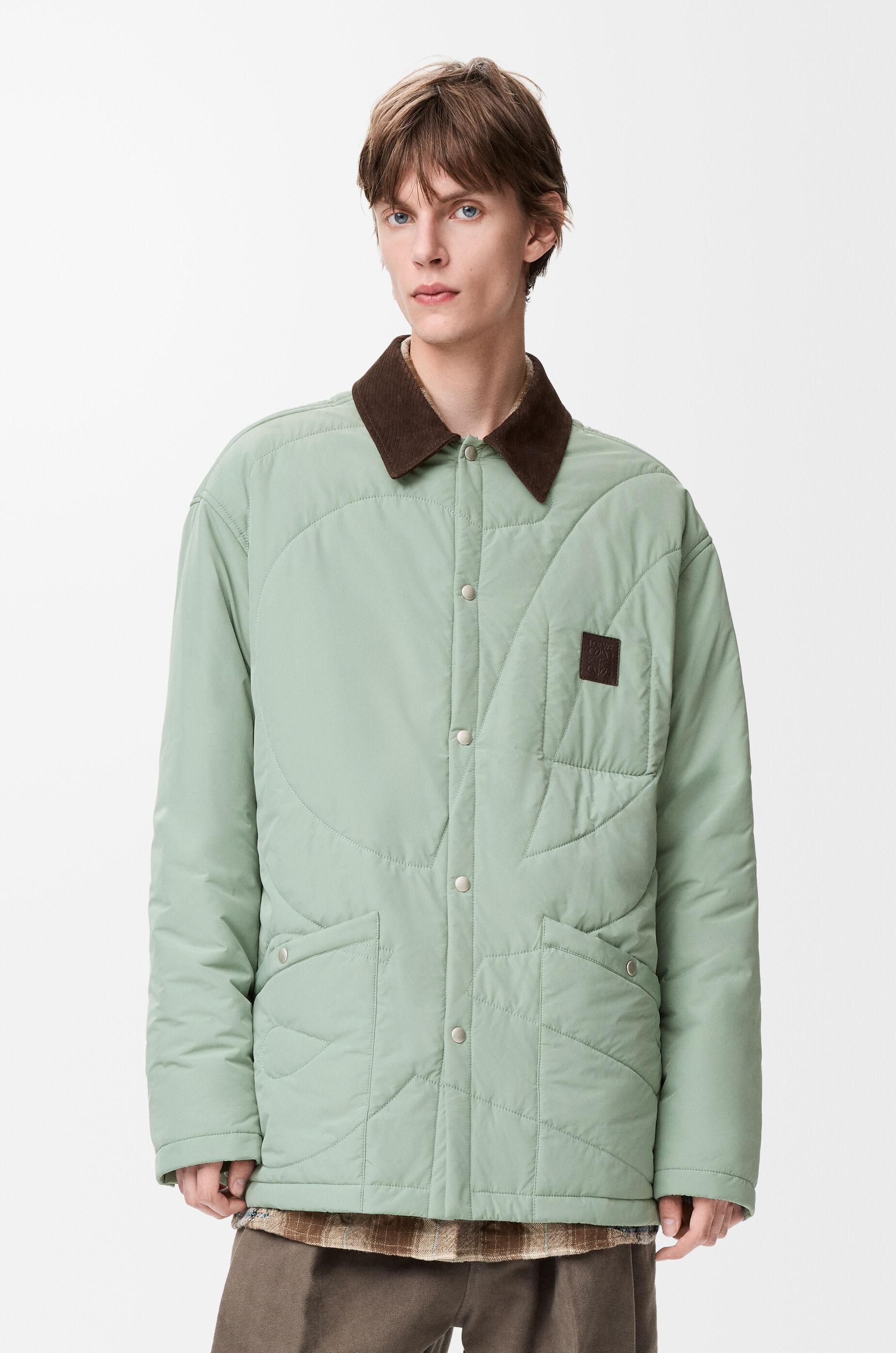 パデッド オーバーシャツ（テクニカルシェル） ブルー - LOEWE Japan