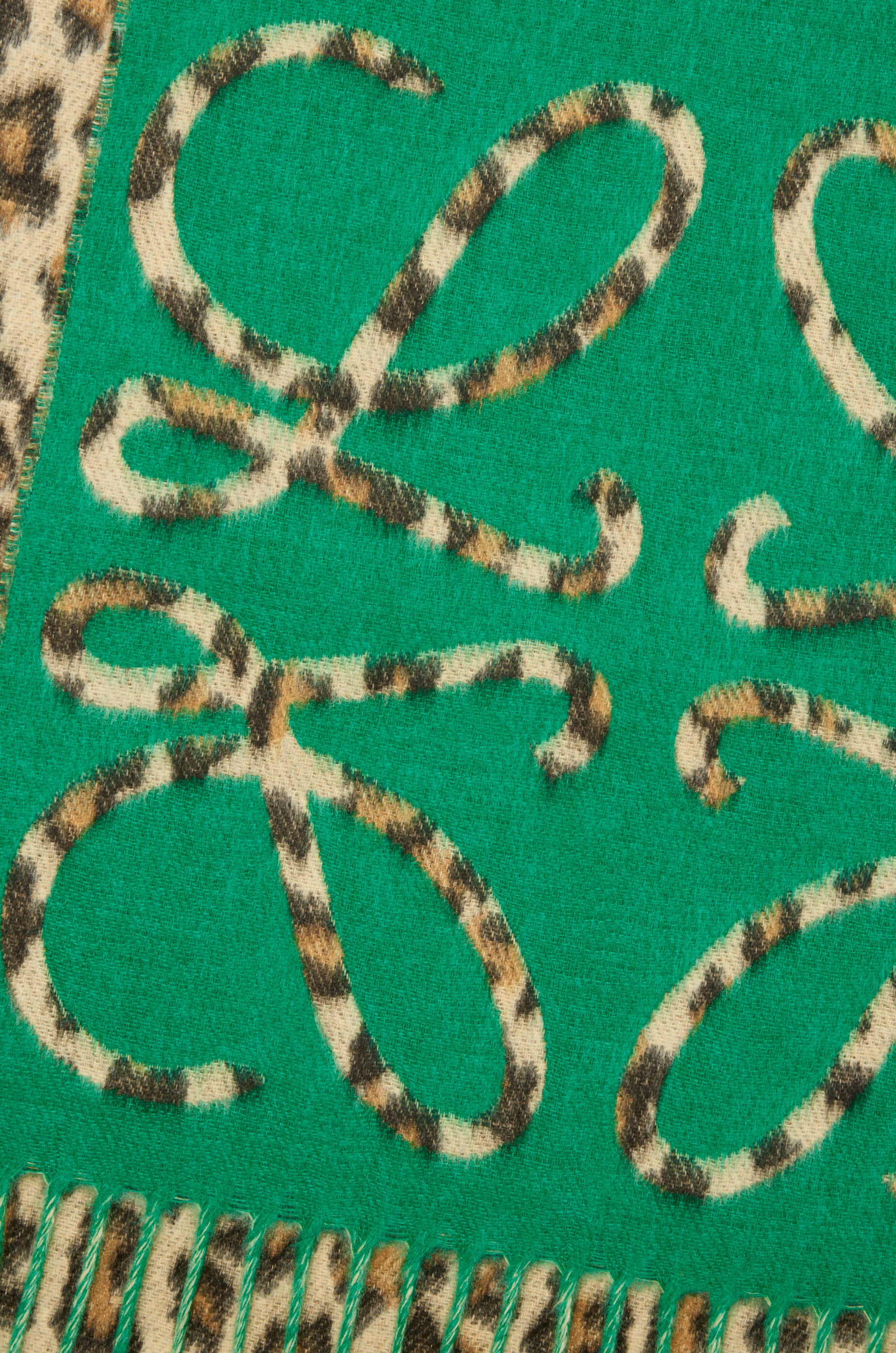 アナグラム スカーフ（シルク&カシミヤ） グリーン - LOEWE Japan