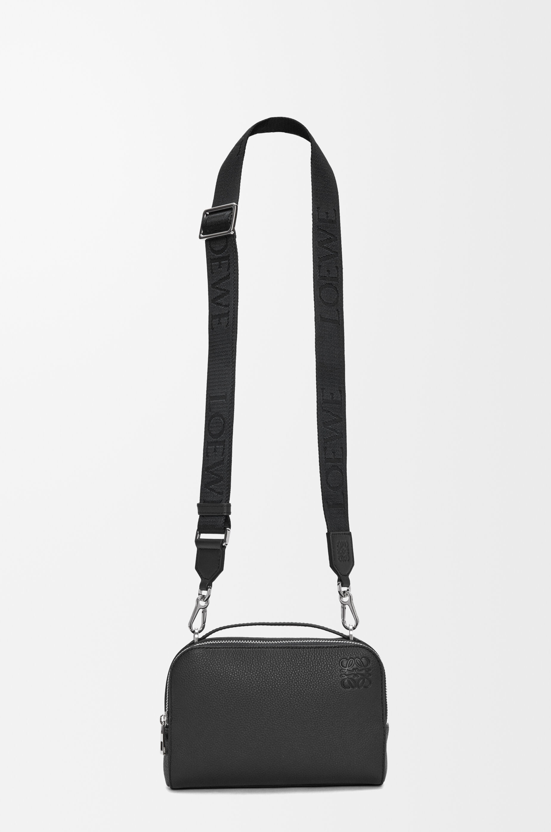 クロスボディ カメラバッグ ミニ（ソフトグレインカーフ） ブラック
