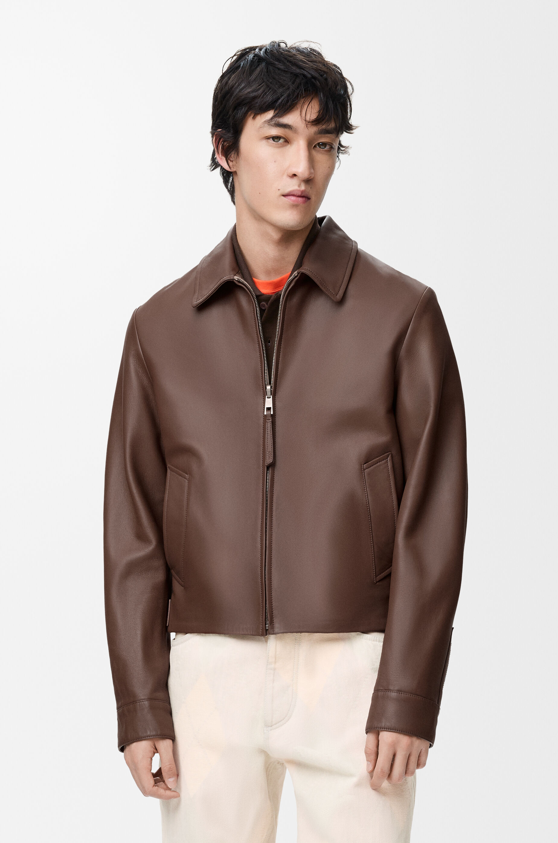 ジップアップ ジャケット（ナパラム） ブラウン - LOEWE Japan