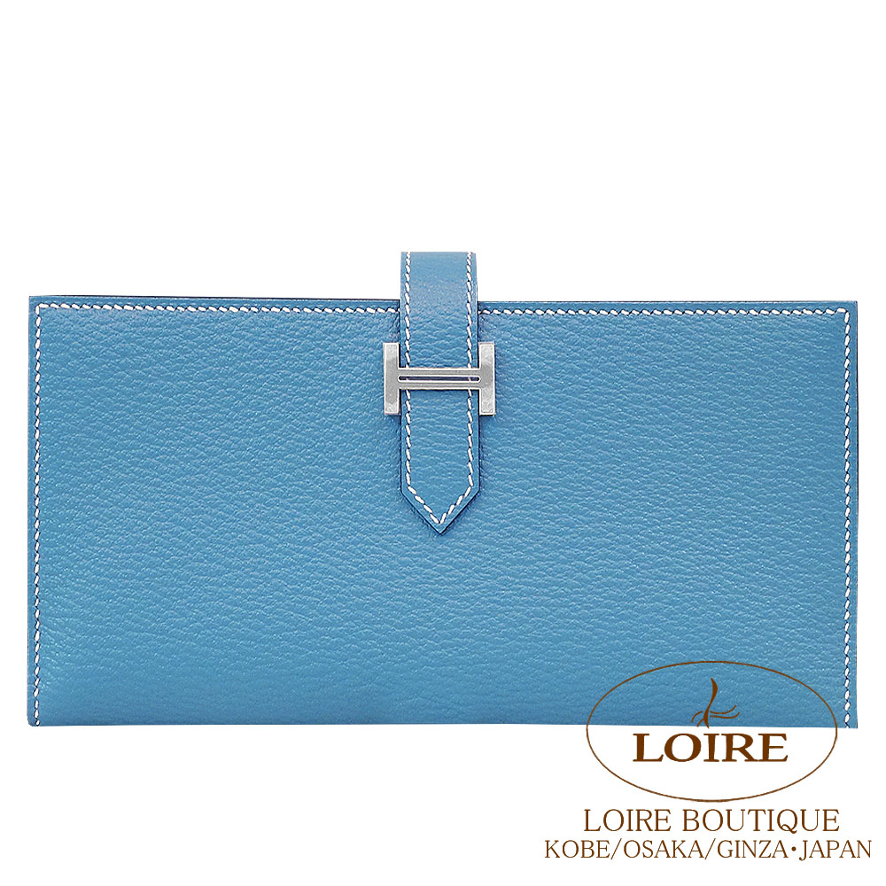 HERMES べアン スフレ 長財布 □G刻印 ブルージーン 2003年製 HERMES べアン スフレ 長財布 □G刻印 ブルージーン 2003年製 - メルカリ