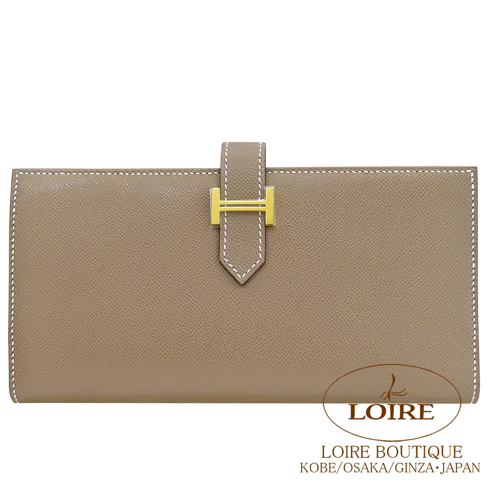 ⭐️ 極美品 エルメス ベアン スフレ 長財布 グレー エタン 鑑定済 HERMES（エルメス） （未使用 展示品）エルメス ベアン スフレ タッチ