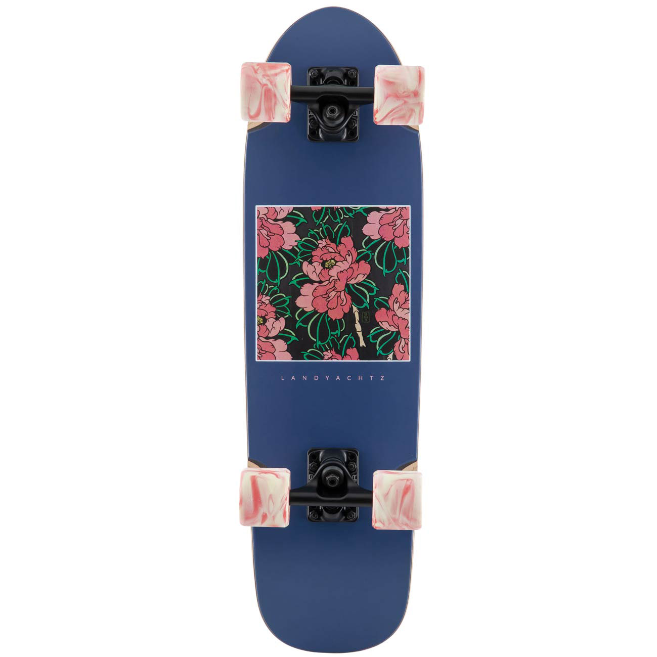 Landyachtz Dinghy Hibiscus Longboard Complete in Blue for Sale