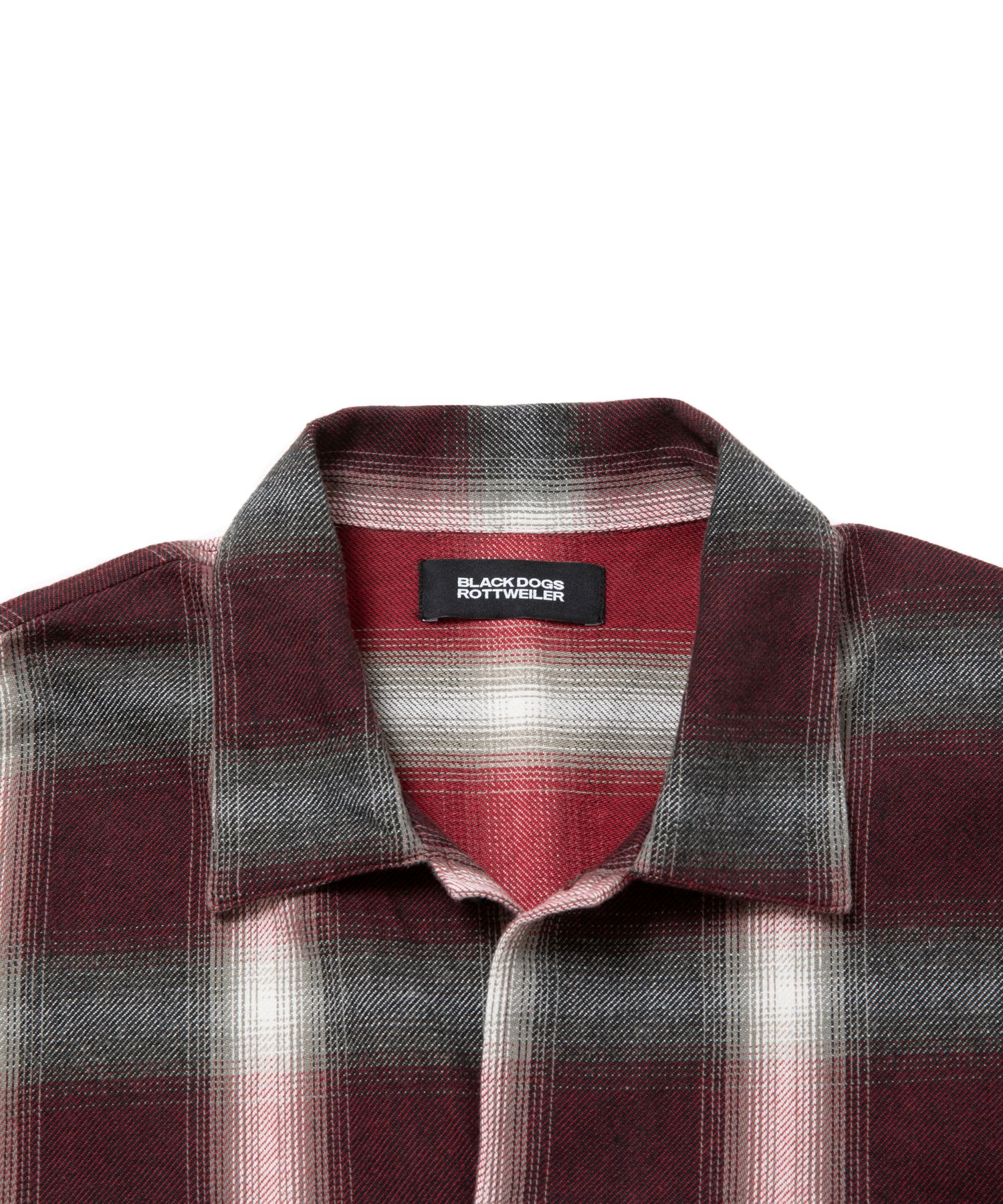 ROTTWEILER - R9 OMBRE CHECK SHIRT (RED) / オンブレチェック シャツ
