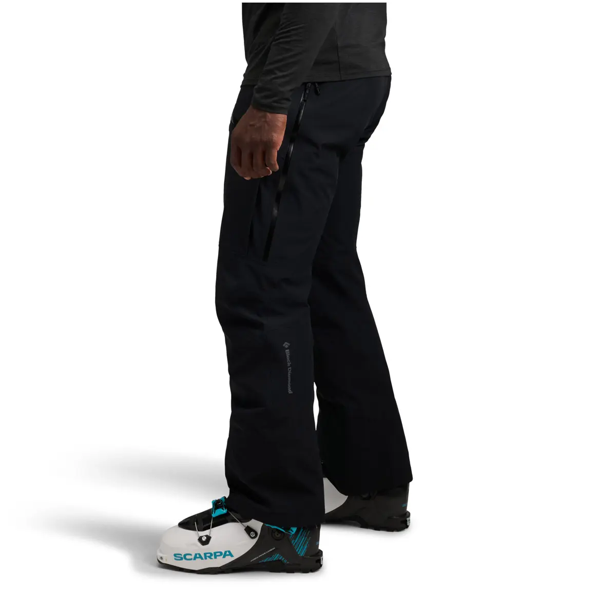 メンズ リーコンストレッチスキーパンツ(S ブラック): ブラック