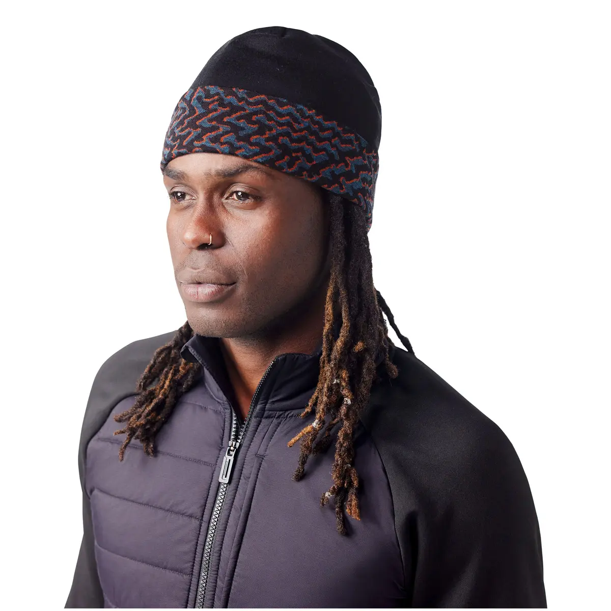 OUTLET】サーマルメリノ リバーシブルカフドビーニー (ブラックレトロ