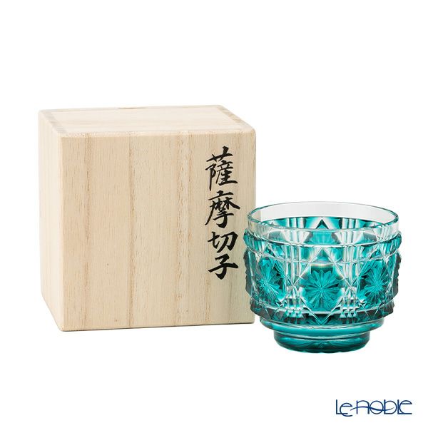 復元薩摩切子 猪口A／1105 八角籠目 緑 | ブランド洋食器専門店ル