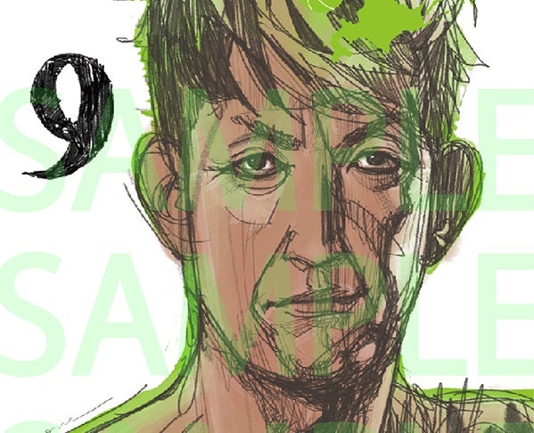 井上雄彦先生による、折茂武彦引退試合を記念した書き下ろしイラスト