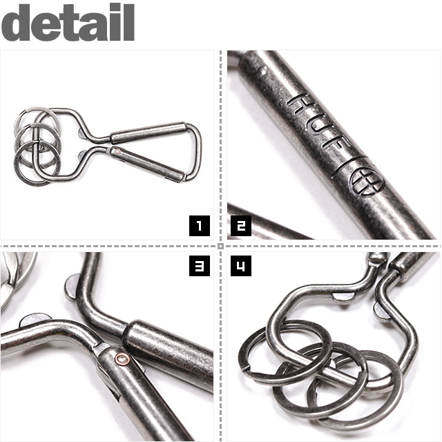 ハフ) HUF BOTTLE OPENER CARABINEER (KEY CHAIN)(AC80001-SV) キー