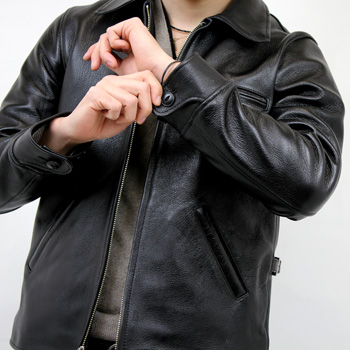 ゴートスキンライダースジャケット（山羊革）襟付き革ジャン｜革製品