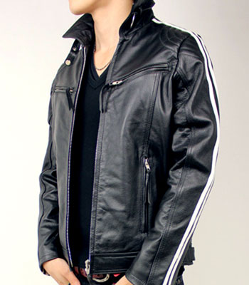 特価品】革ジャン襟付きホワイトライン（バッファロー革）｜革製品専門