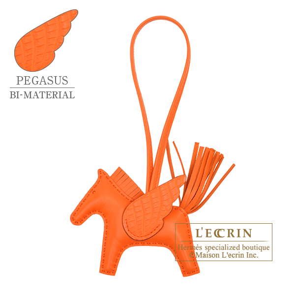 エルメス ロデオチャームペガサスタッチPM オレンジポピー