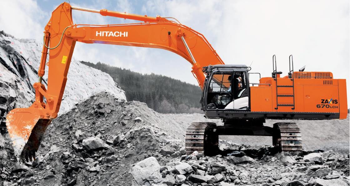Hitachi ZX670LCH-5G excavator specs & dimensions (2013 - 2026