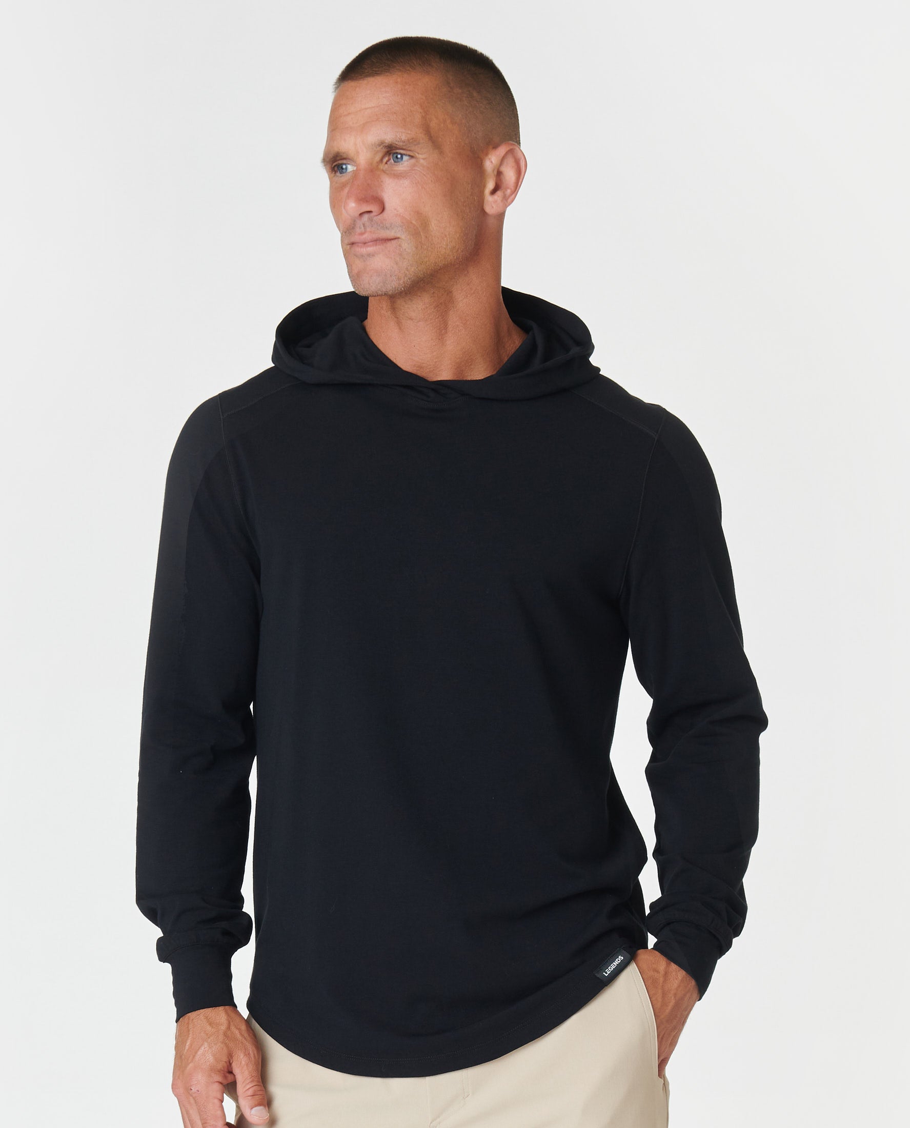 Aviation Tee Hooded LS Black – Legends