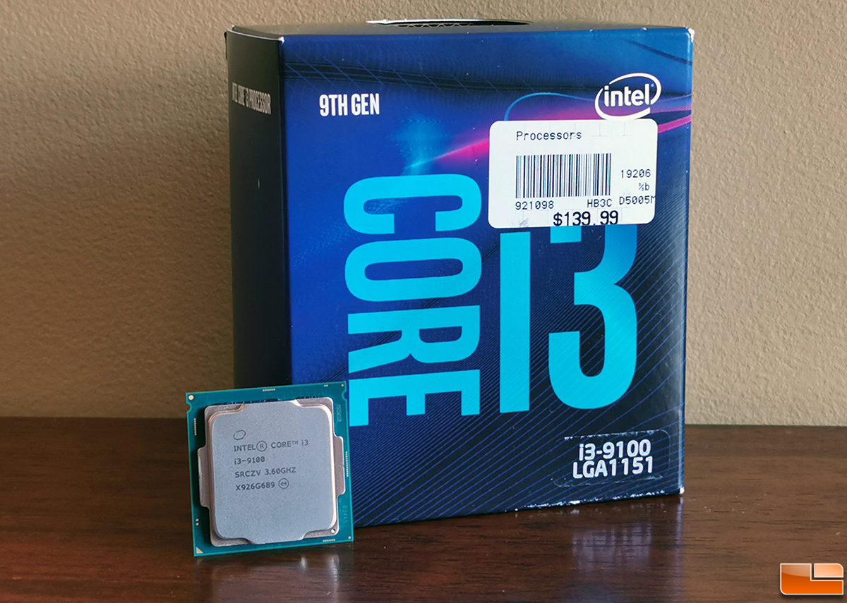 Intel Core i3-9100 4-Core Processor Review - Legit Reviews