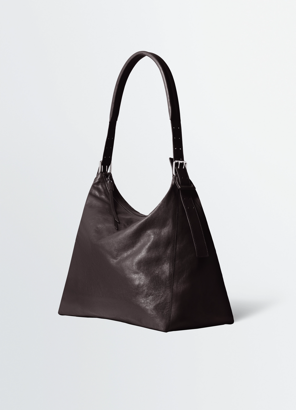 BELTED ホーボーバッグ - Dark Chocolate - ペーパーラックスレザー