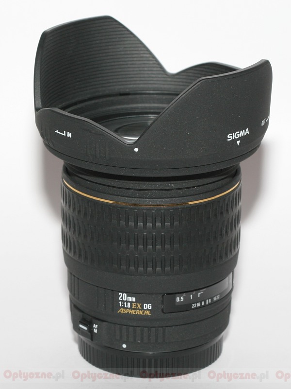Sigma 20 mm f/1.8 EX DG Aspherical RF - LensTip.com