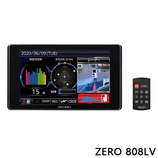 ZERO 808LV】 コムテック レーザー＆レーダー探知機 新型レーザー式