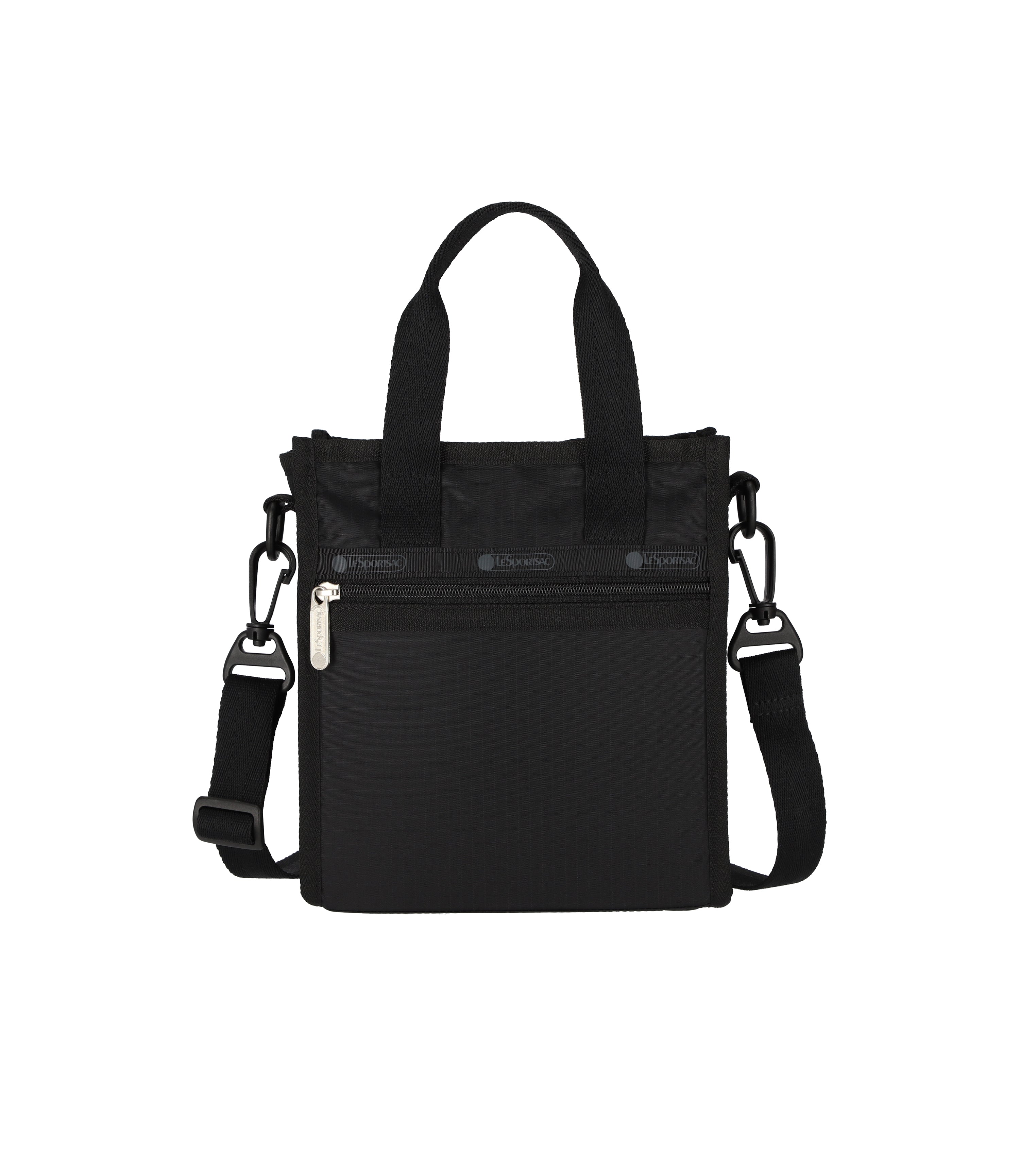 Solid Black Mini North/South Tote & Crossbody Bag | LeSportsac
