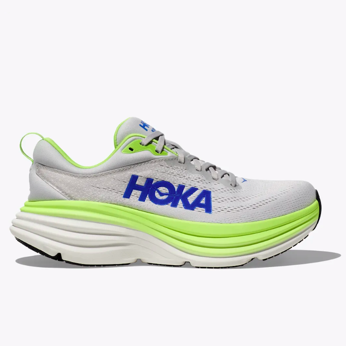 Hoka One One Men's Bondi 8 Stardust/Lettuce | Laurie's Shoes