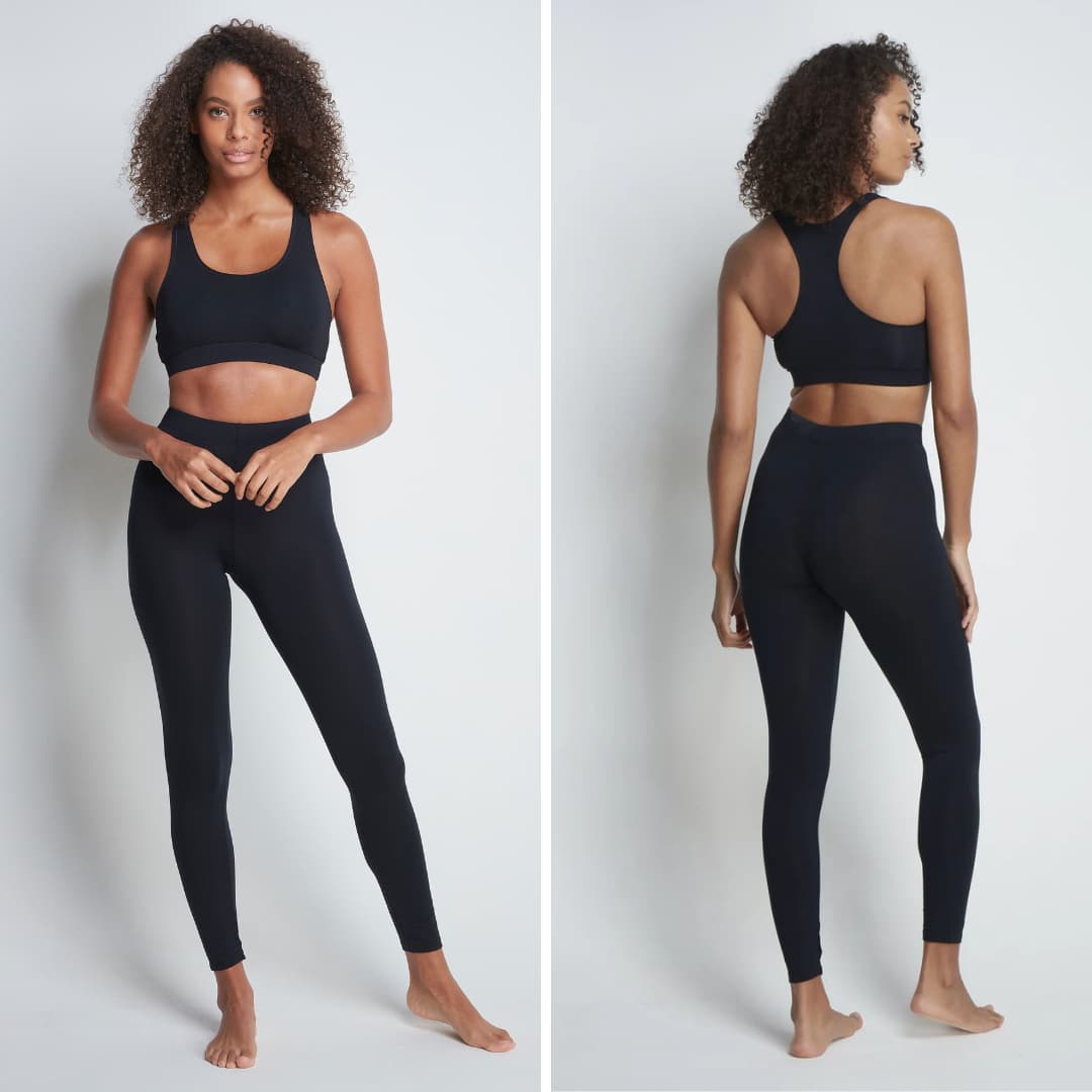 Women's Soft Black Micro Modal Leggings | Breathable Leggings