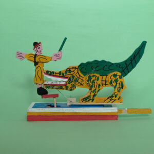 ワニと調教師（メキシコ伝統玩具）- LABRAVA [メキシコ 民芸 フォーク