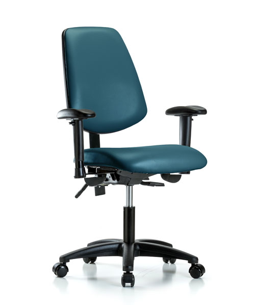 Supernova Vinyl Lab Chair | Desk Height with Medium Back, Seat