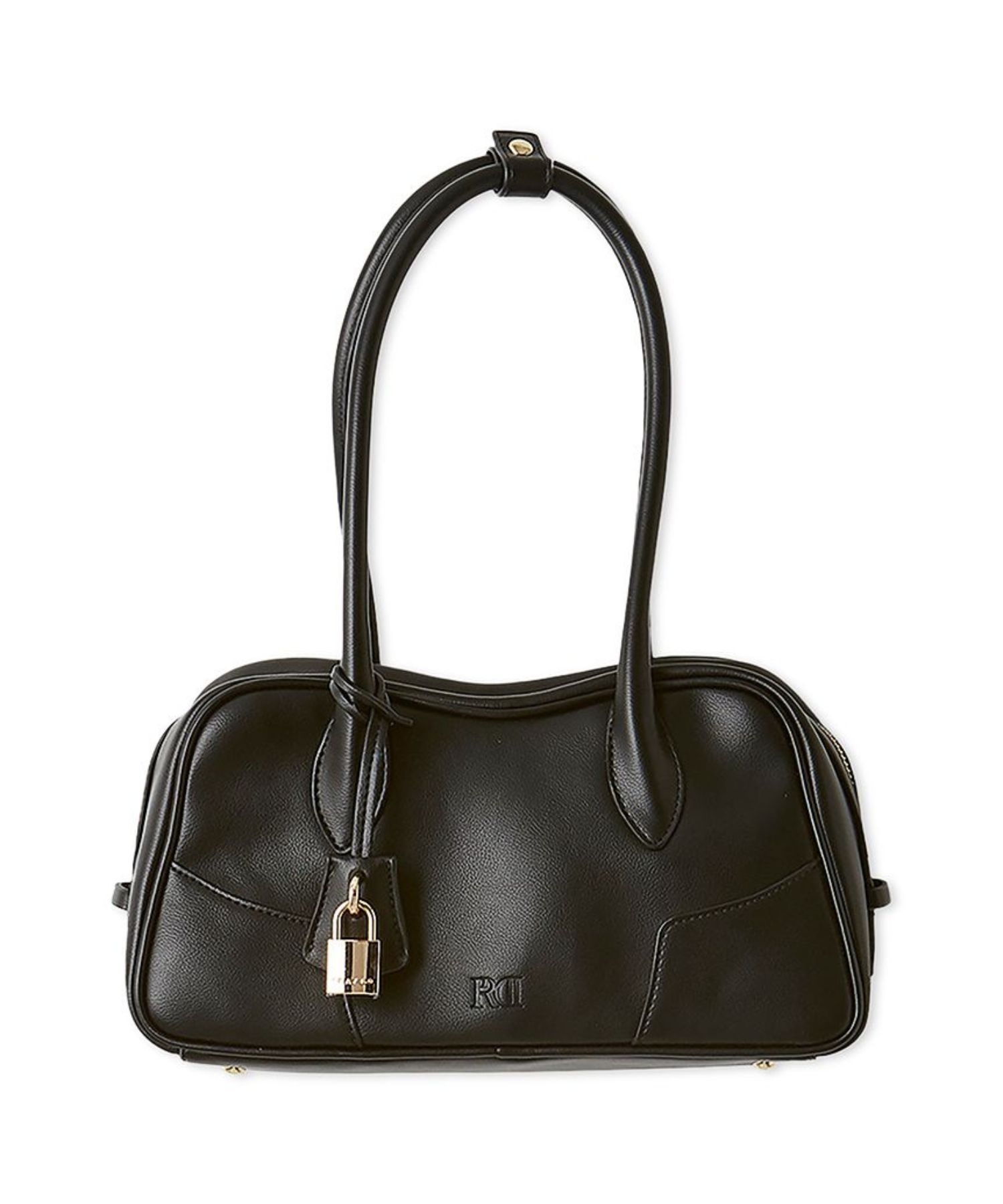 FRAY I.D - カーヴィーボストンバッグ (ブラック ) 合成皮革