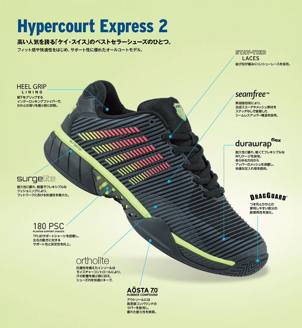 2025年モデル】ケイスイス(K・SWISS) テニスシューズ ハイパーコート