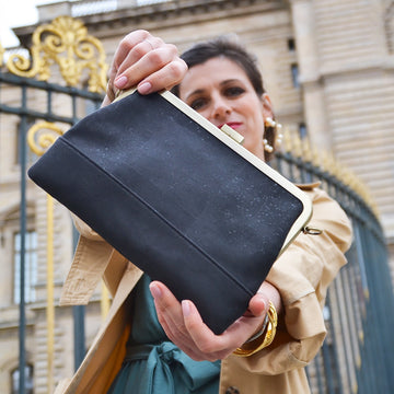 Black Evening Clutch Purse with Strap – Laflore Paris