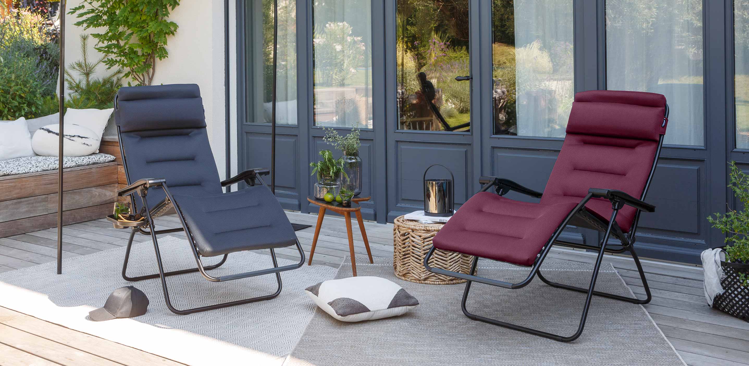 reclining chair rsxa clip xl air comfort acier tubing black