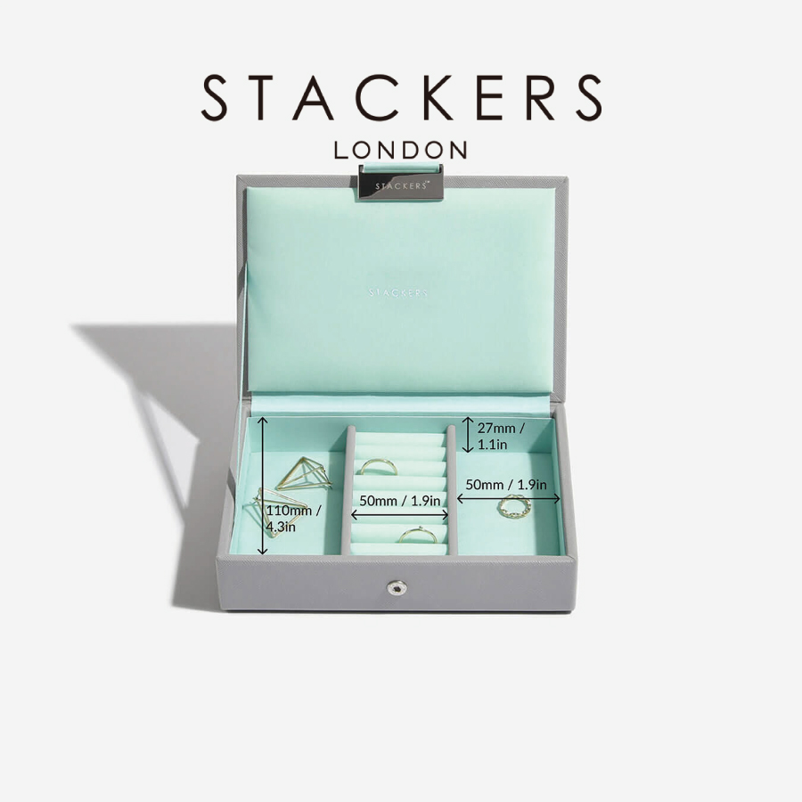 STACKERS】ミニ ジュエリーボックス Lid リッド グレーミントGrey Mint