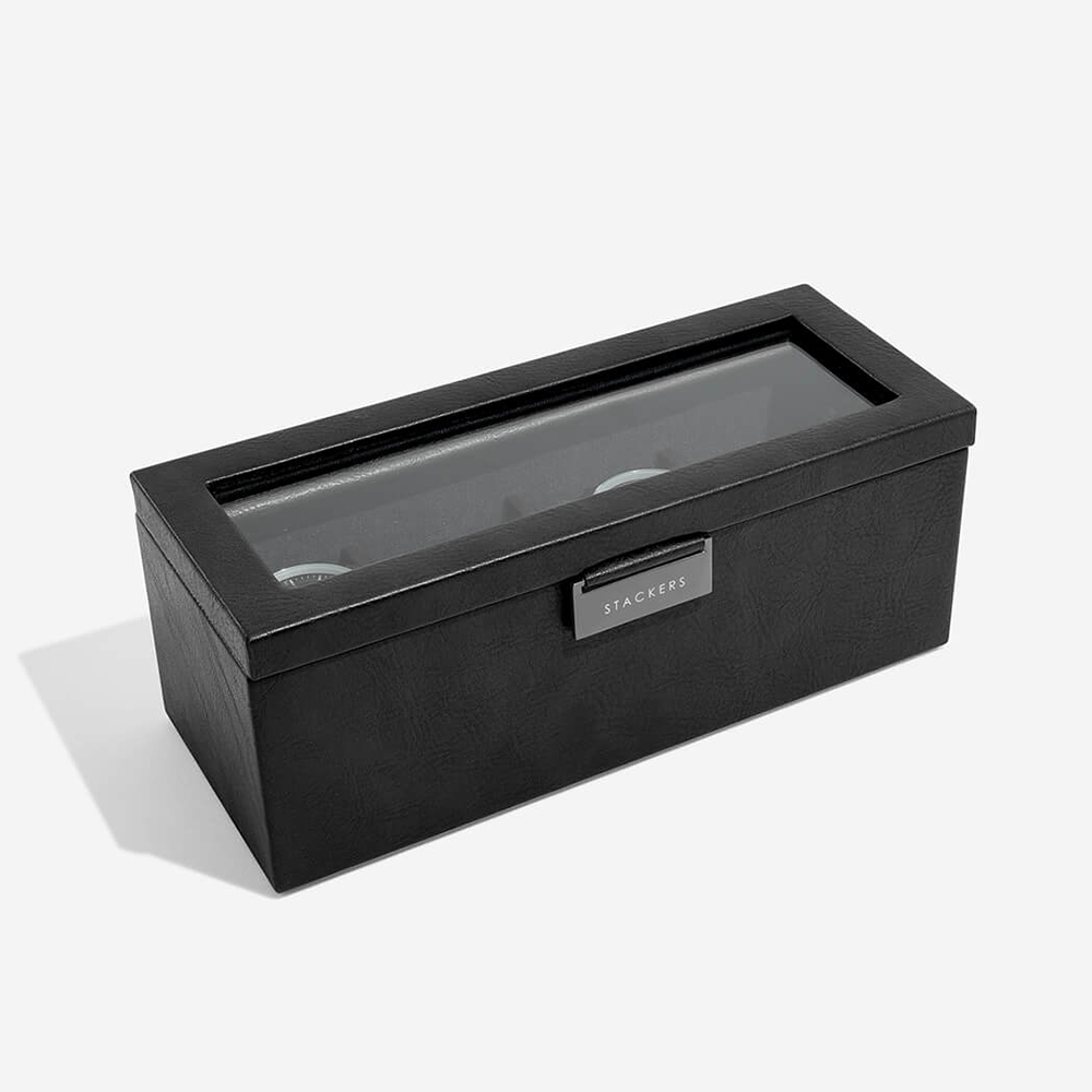 STACKERS】メンズ 腕時計 ボックス 4個 時計 収納ボックス ブラック