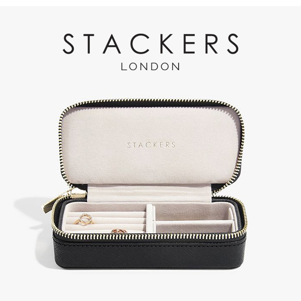 STACKERS】トラベル ジュエリーボックス M ブラック Black Travel M